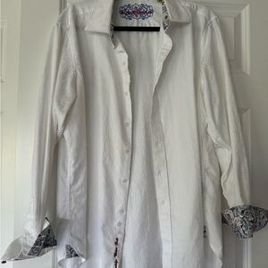 Robert Graham White Button Down Shirt